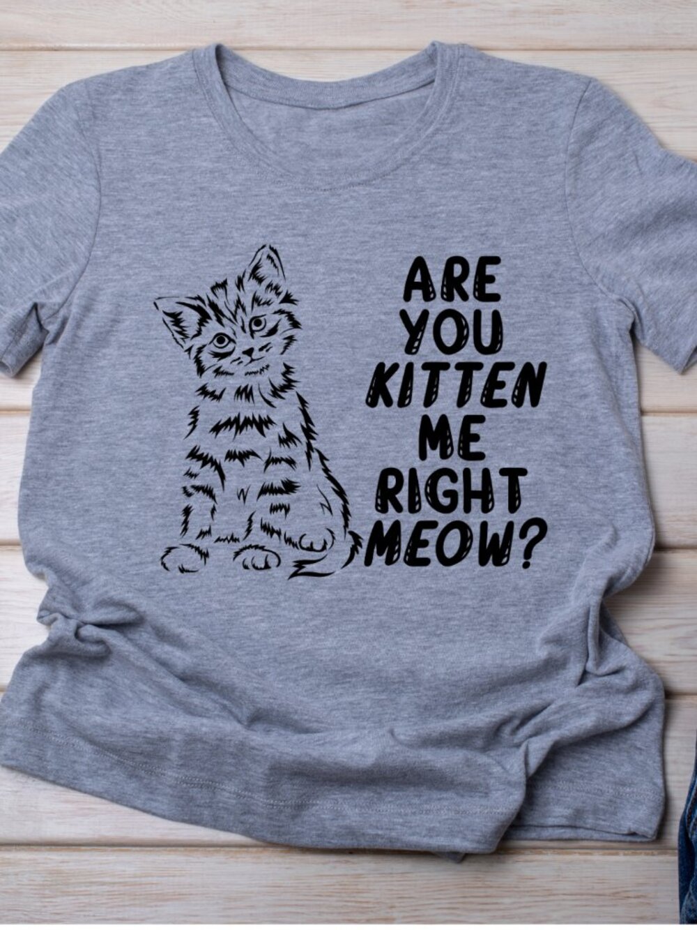 Are You Kitten Me Handmade Tee